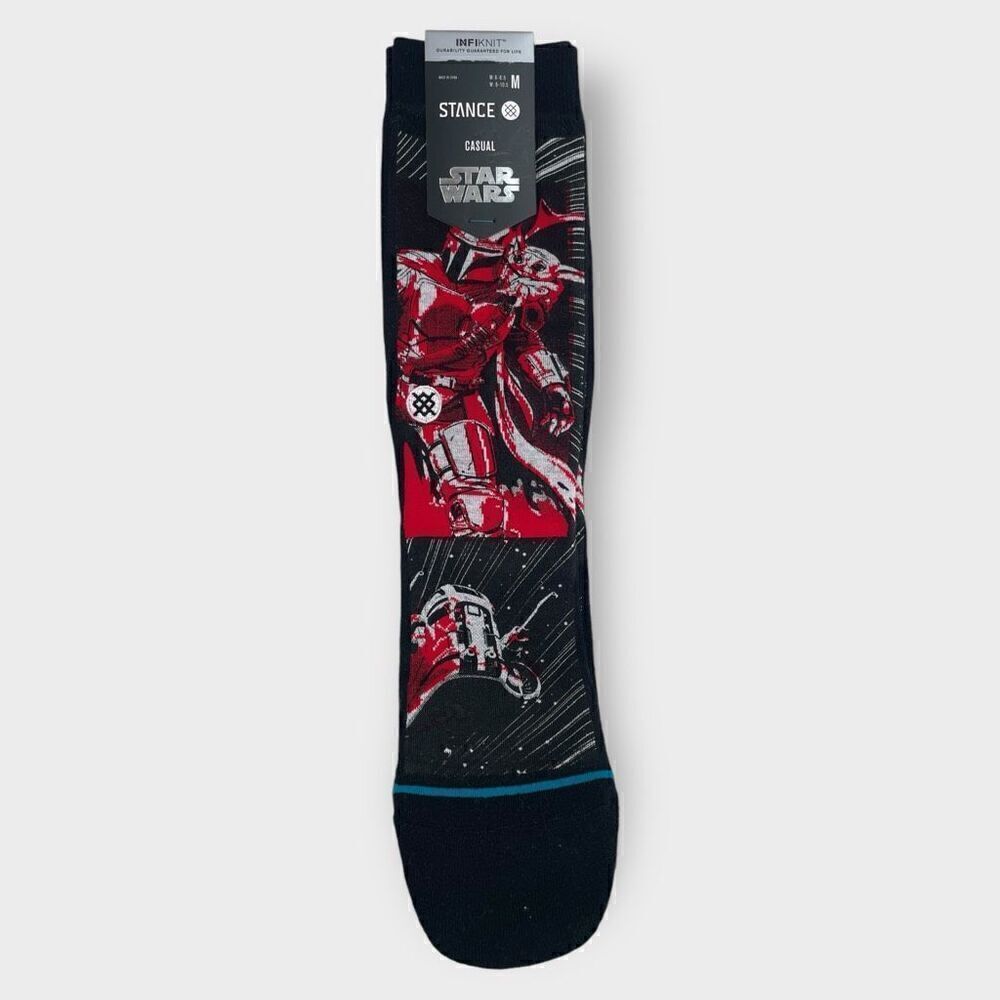 STANCE Star Wars x Manga Mando Crew Socks Mens size Medium (6-8.5) New